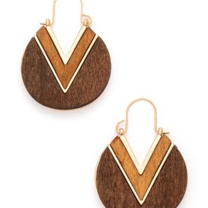 Wooden Hoop Earrings