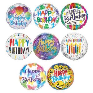 9" Mylar Balloon Air Filled Assortment - Birthday