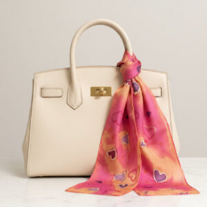 Hand Painted Heart Accessory Scarf