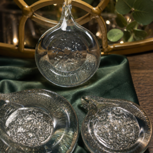 Hand Blown Clear Snowflake Ornaments