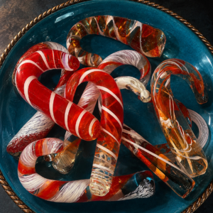 Hand Blown Glass Candy Canes